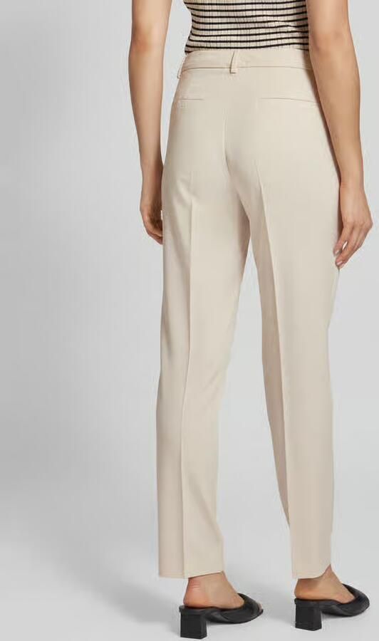 MORE & MORE Slim fit stoffen broek met persplooien