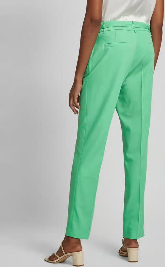 MORE & MORE Stoffen broek in effen design met riem