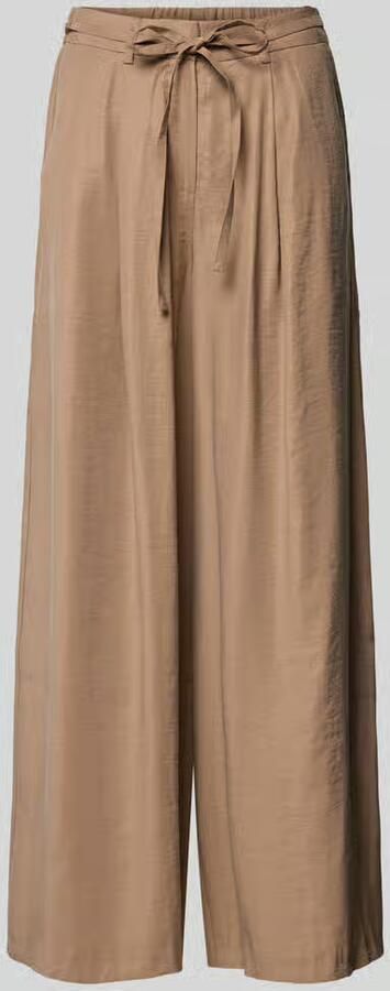 MORE & MORE Stoffen broek met elastische band en strikceintuur - Foto 4