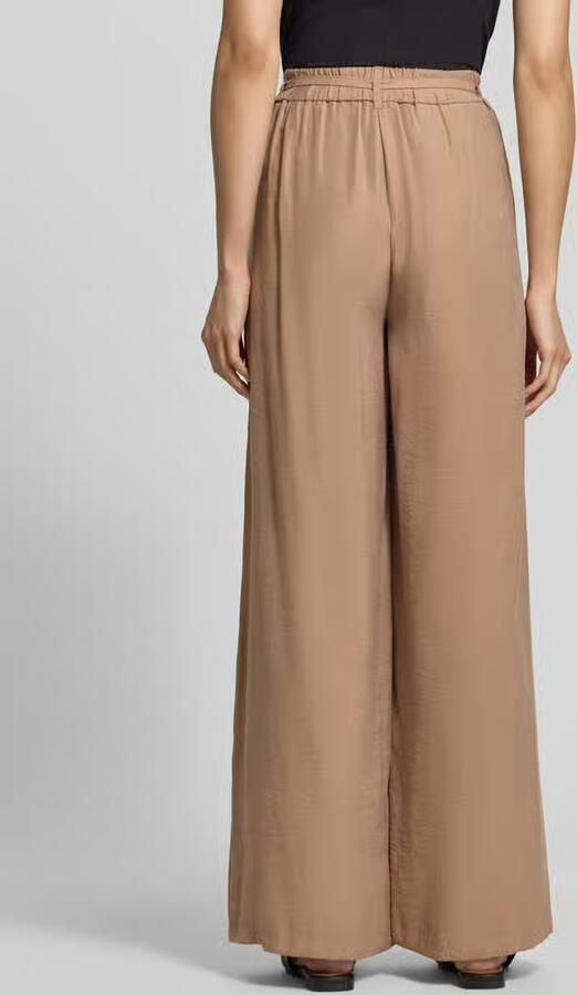 MORE & MORE Stoffen broek met elastische band en strikceintuur - Foto 3