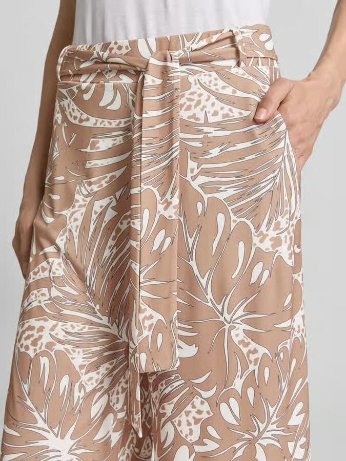 MORE & MORE Stoffen broek met strikceintuur