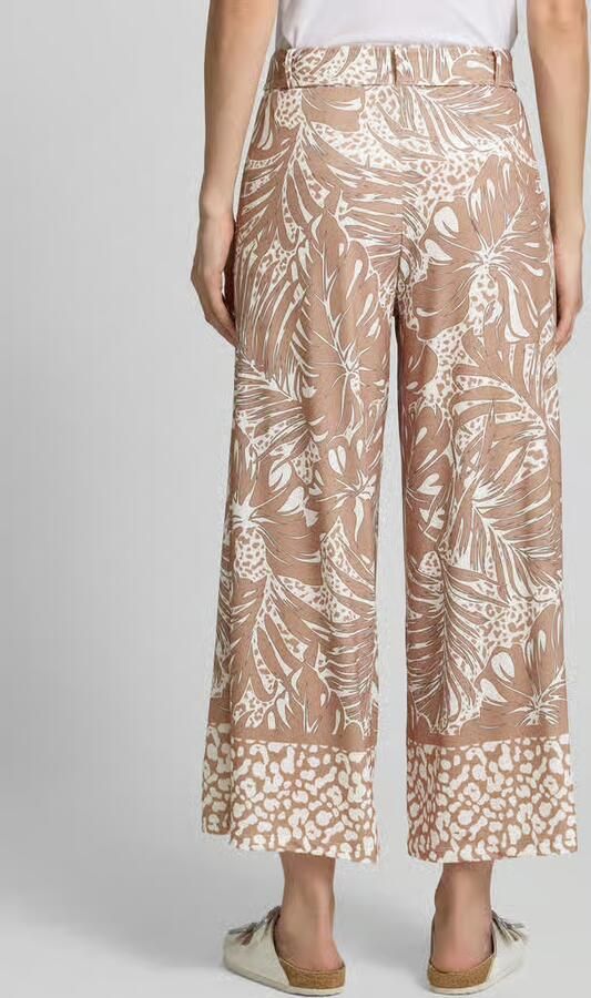 MORE & MORE Stoffen broek met strikceintuur