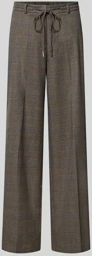MORE & MORE Stoffen broek met vouwlijn en trekkoord