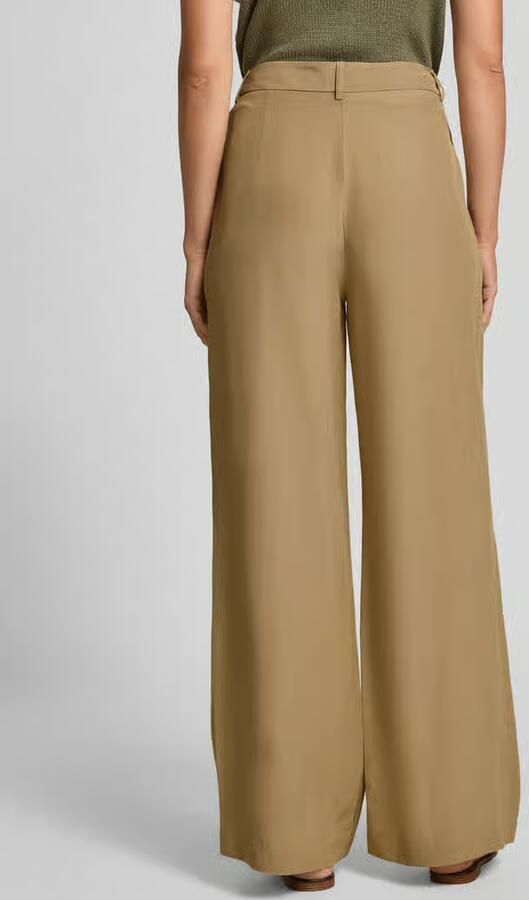 MORE & MORE Stoffen broek van een mix van viscose en linnen met plooien - Foto 3