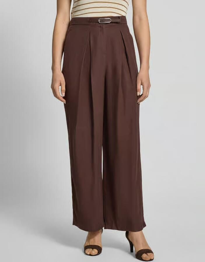 MORE & MORE Stoffen broek van modalmix met riem - Foto 2