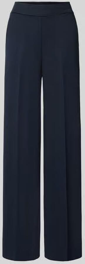 MORE & MORE Straight fit broek van viscosemix met persplooien