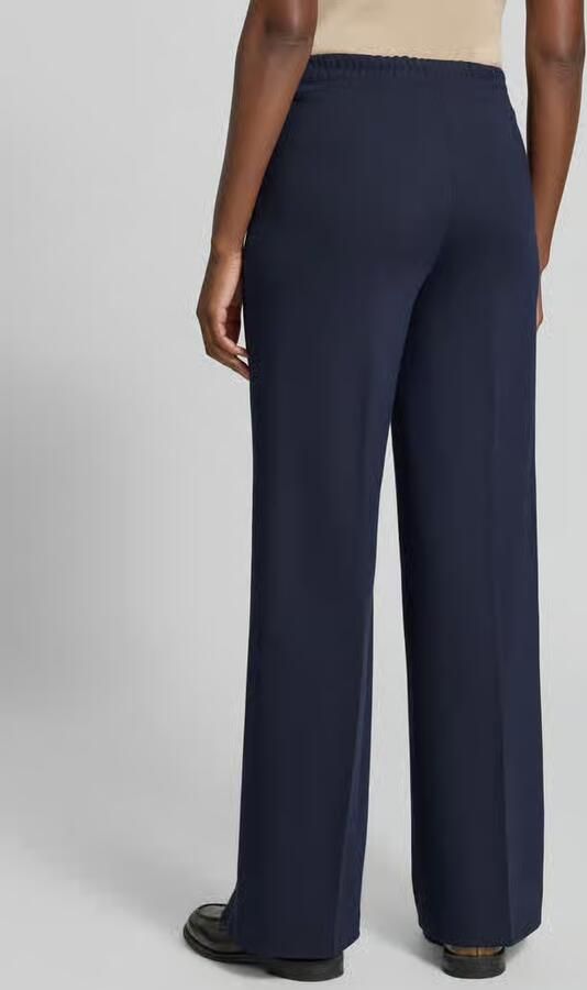 MORE & MORE Straight fit broek van viscosemix met persplooien - Foto 3