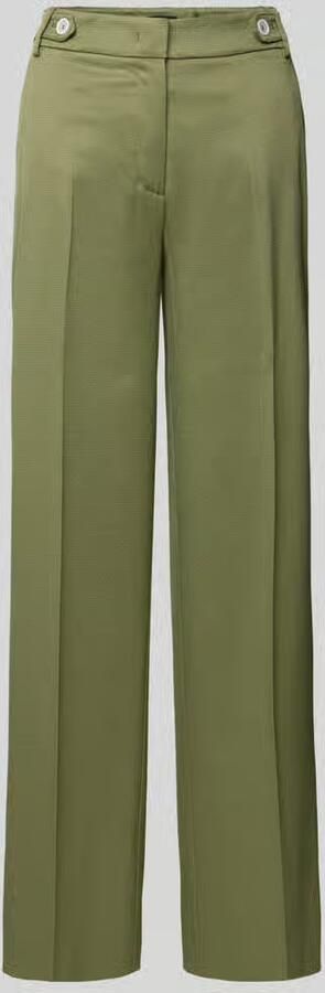 MORE & MORE Straight leg stoffen broek met structuurmotief