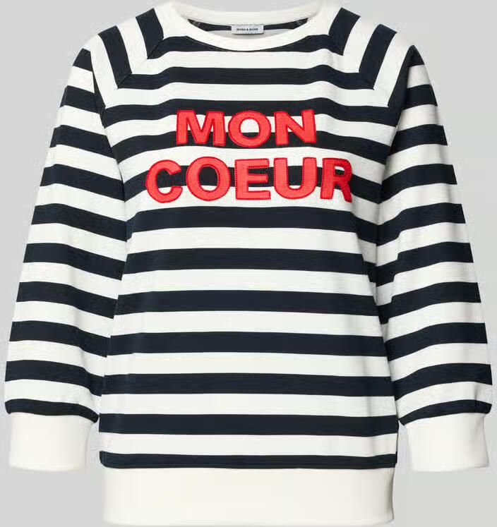 MORE & MORE sweatshirt met ronde hals en 3 4-mouw