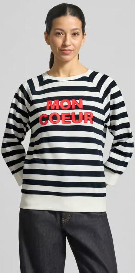 MORE & MORE sweatshirt met ronde hals en 3 4-mouw - Foto 2