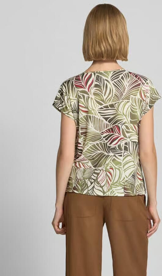MORE & MORE T-shirt in all-over look met cascadehals - Foto 3