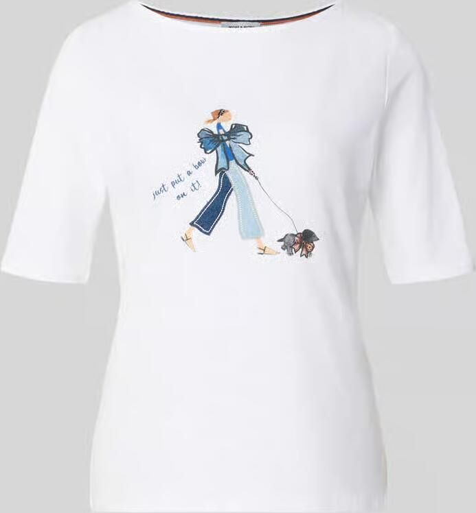 MORE & MORE T-shirt met boothals