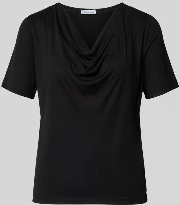 MORE & MORE T-shirt met Cascadehals