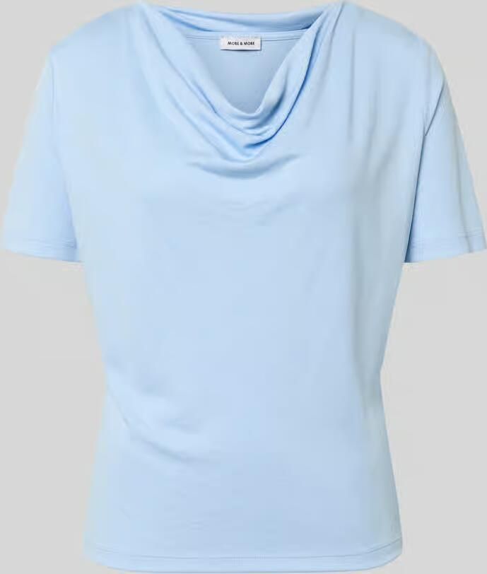 MORE & MORE T-shirt met Cascadehals