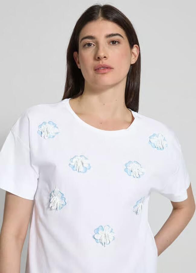 MORE & MORE T-shirt met labeldetails