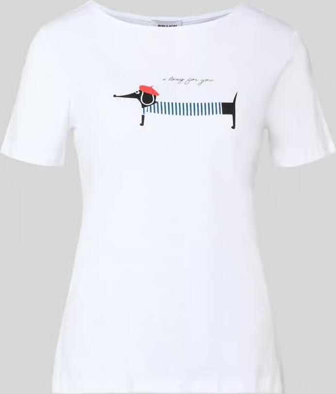 MORE & MORE T-shirt met motiefprint en ronde hals - Foto 2
