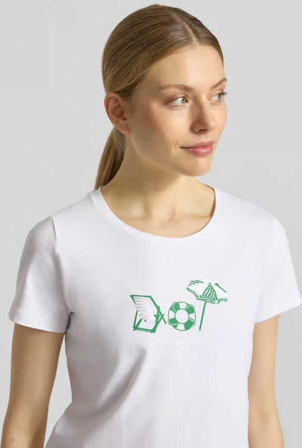 MORE & MORE T-shirt met motiefprint en ronde hals