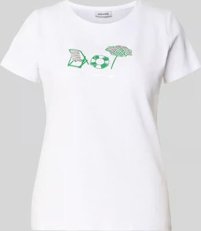 MORE & MORE T-shirt met motiefprint en ronde hals - Foto 2