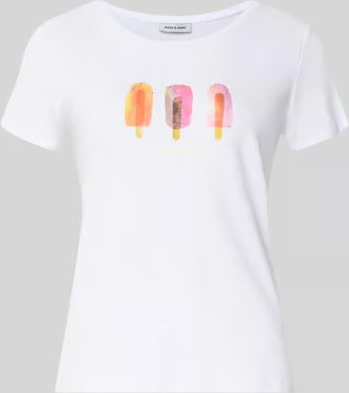 MORE & MORE T-shirt met motiefprint en ronde hals - Foto 2