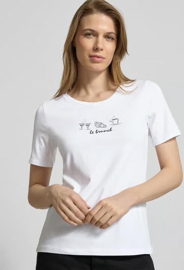 MORE & MORE T-shirt met motiefprint