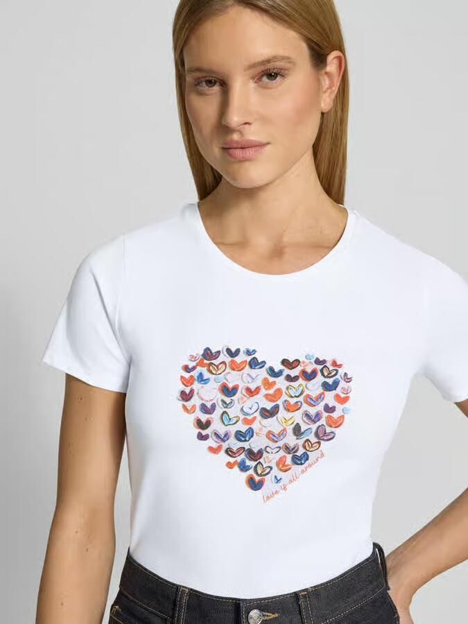 MORE & MORE T-shirt met motiefprint