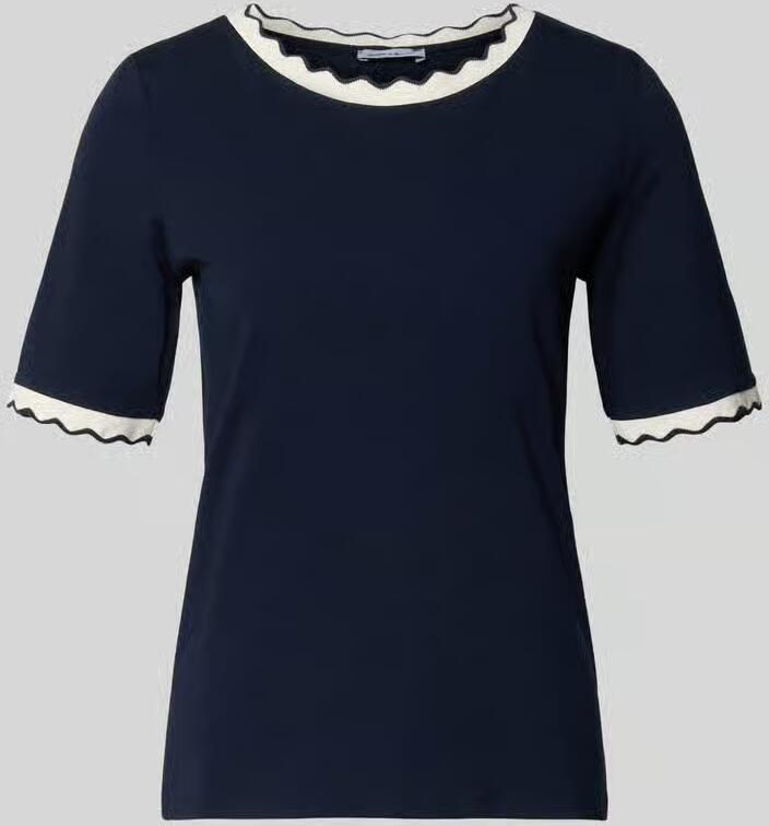 MORE & MORE T-shirt met ronde hals en golvende zoom - Foto 2