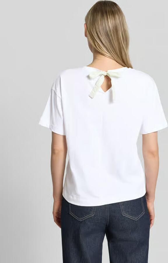 MORE & MORE T-shirt met stitchings en ronde hals - Foto 2
