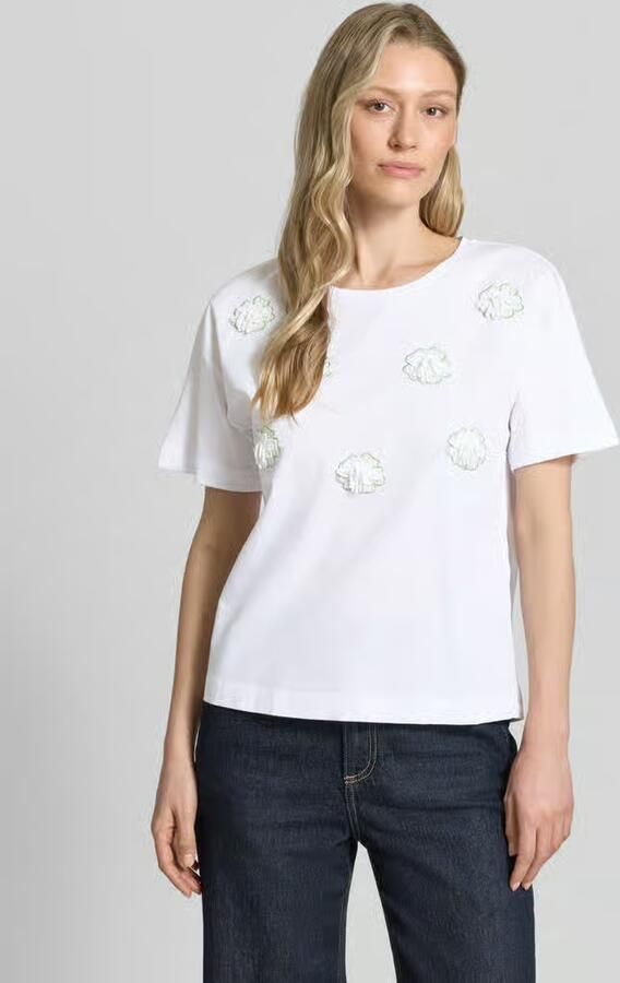 MORE & MORE T-shirt met stitchings en ronde hals - Foto 3