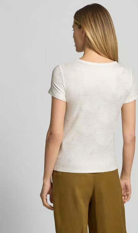 MORE & MORE T-shirt van mix van viscose en elastaan in all-over look - Foto 3