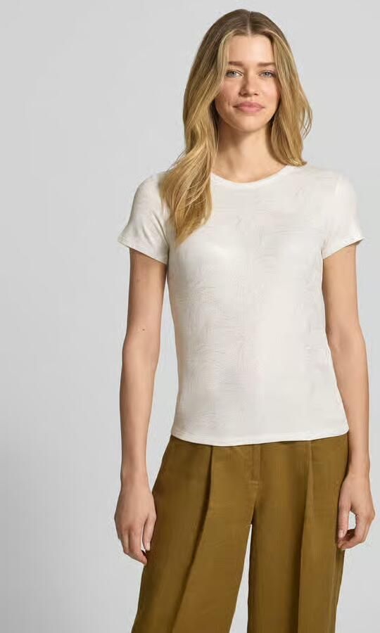 MORE & MORE T-shirt van mix van viscose en elastaan in all-over look - Foto 2