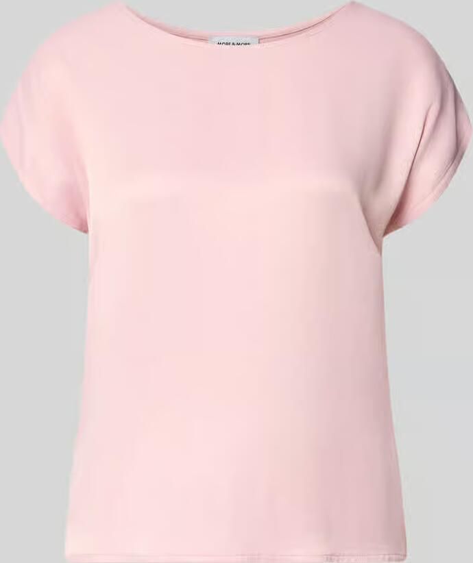 MORE & MORE T-shirt van mix van viscose en elastaan met ronde hals