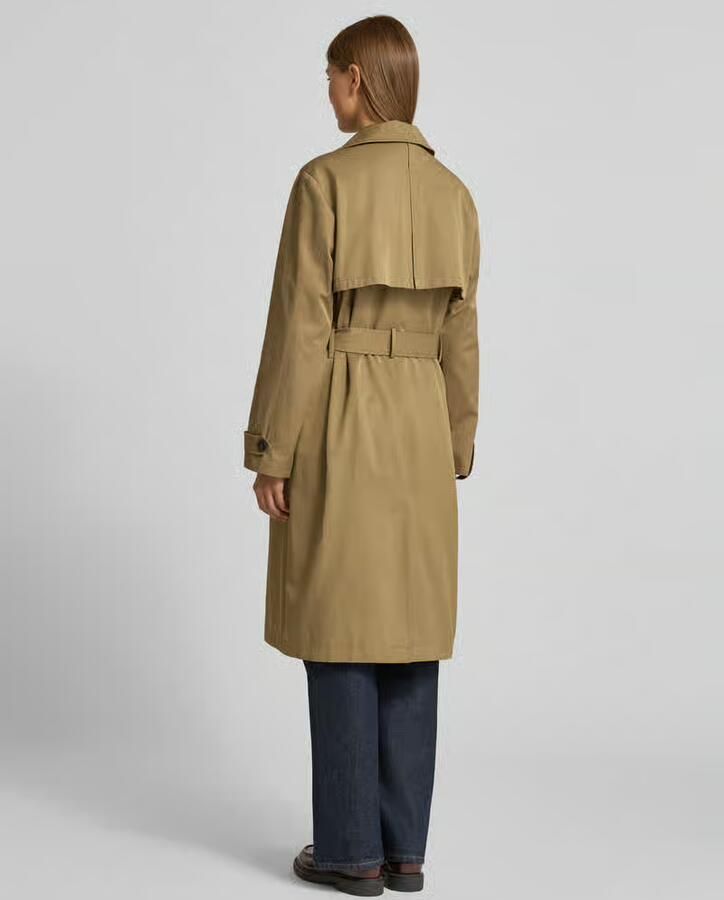 MORE & MORE Trenchcoat van katoenmix met reverskraag