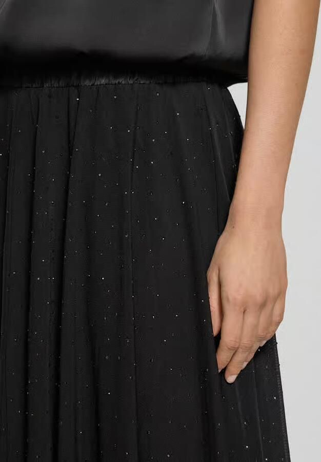 MORE & MORE Tule rok met siersteentjes en elastische band