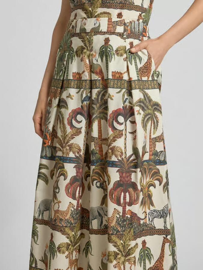 MORE & MORE wide leg broek in all-over look