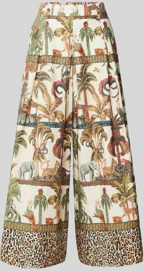 MORE & MORE wide leg broek in all-over look - Foto 2