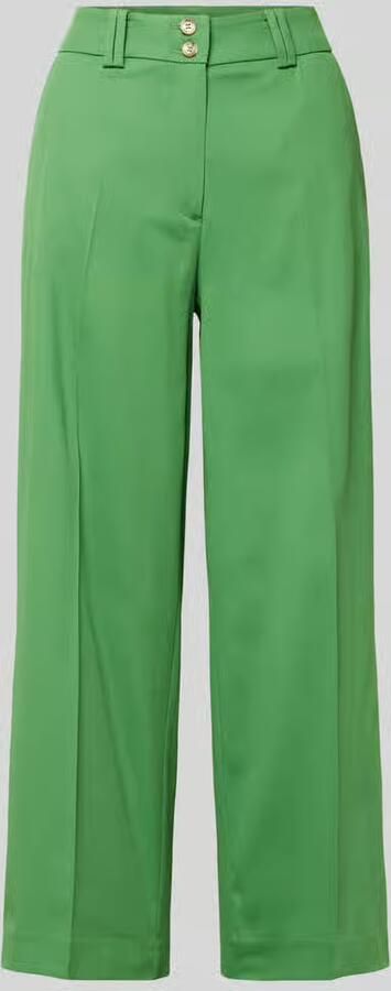 MORE & MORE Wide leg broek van viscosemix met persplooien - Foto 2