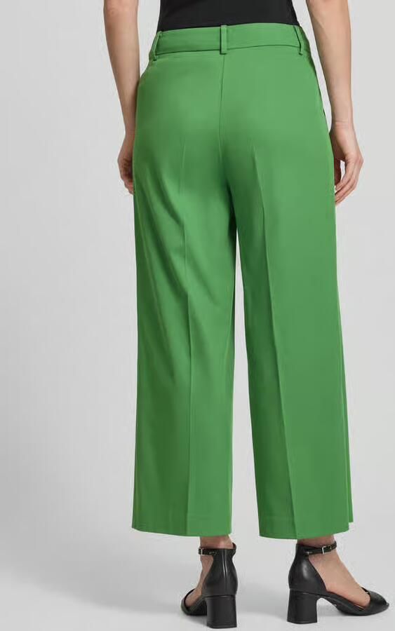 MORE & MORE Wide leg broek van viscosemix met persplooien