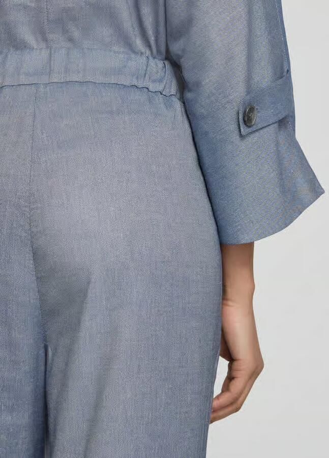 More Broek van viscosemix met persplooien