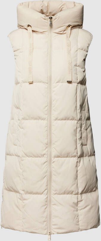 MOS MOSH Geruite Gewatteerde Damesvest Beige Dames