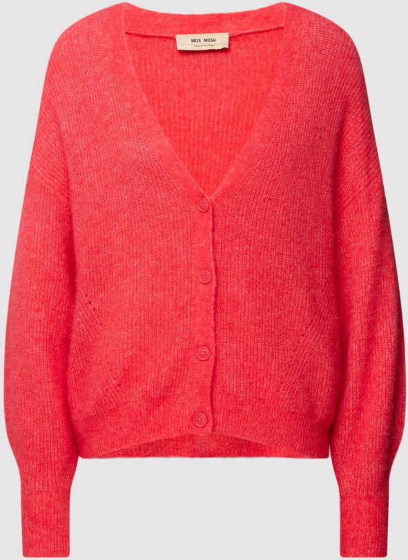 MOS MOSH Gezellig en stijlvol Alpaca Blend Cardigan Pink Dames
