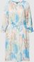 Mos Mosh gebloemde semi-transparante jurk Queem Botanic ivoor blauw zalm - Thumbnail 4