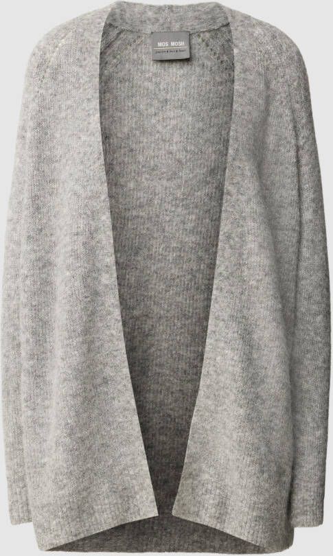 MOS MOSH Lang Vest in Grijs Melange Alpaca Wolmix Gray Dames