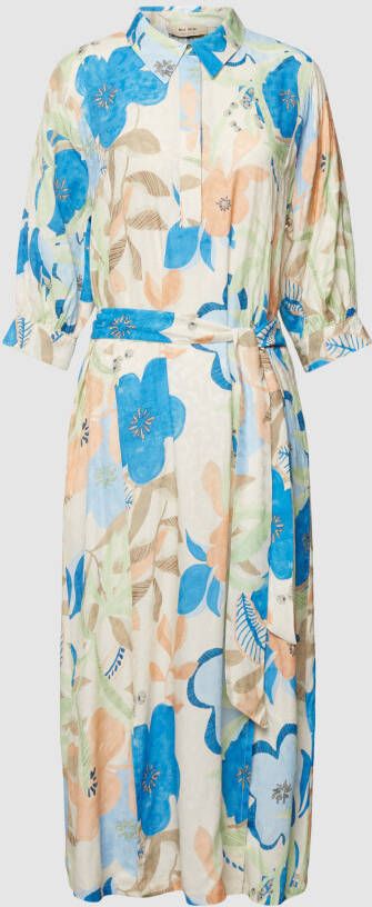 MOS MOSH Midi-jurk met all-over motief model 'Rylee Botanic'