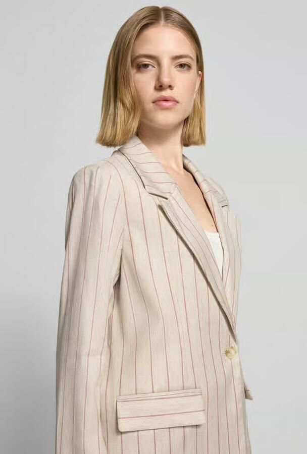 MOS MOSH Blazer van linnenmix met klepzakken model 'Nancy Miriam'