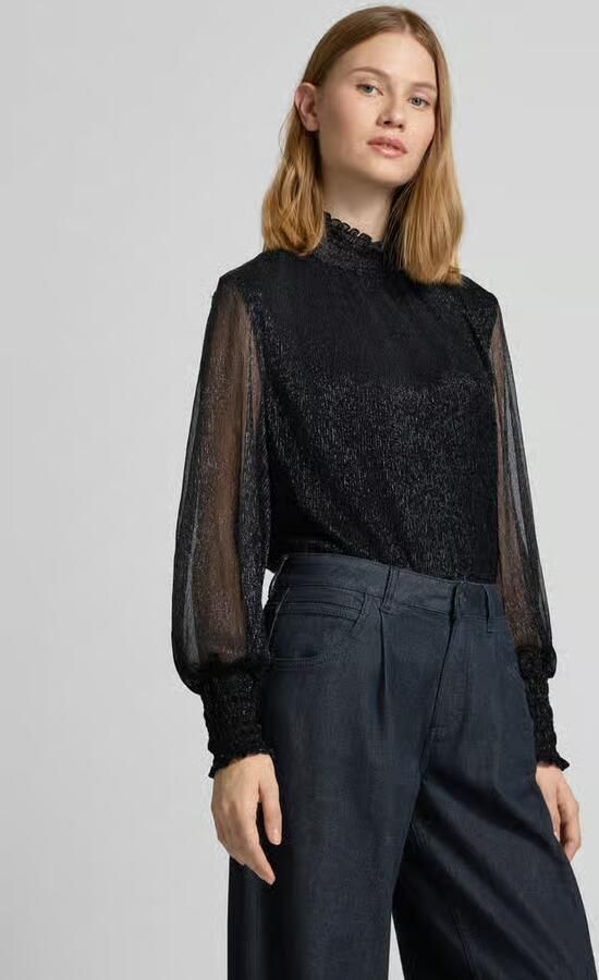 MOS MOSH Blouse met effectgaren model 'Ximena' - Foto 3
