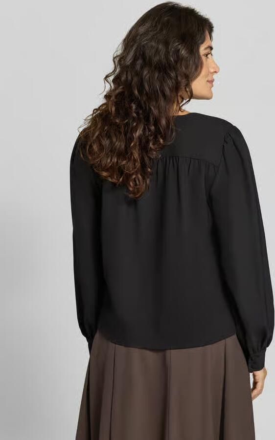 MOS MOSH blouse met lange mouwen met v-hals - Foto 3