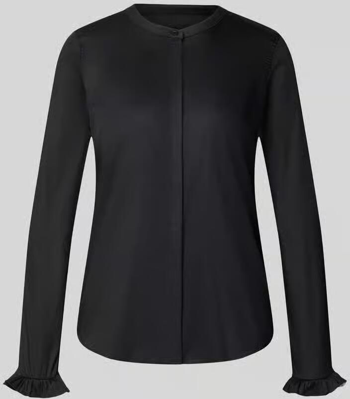 MOS MOSH Blouse met maokraag en mouwen met ruches model 'Mattie'
