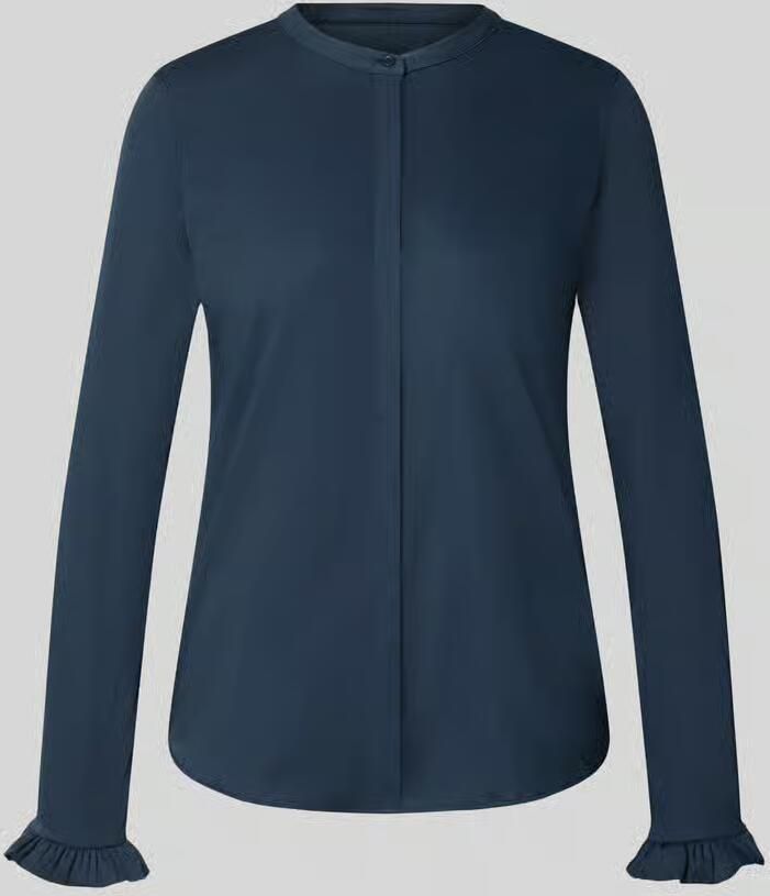 MOS MOSH Blouse met maokraag en mouwen met ruches model 'Mattie'