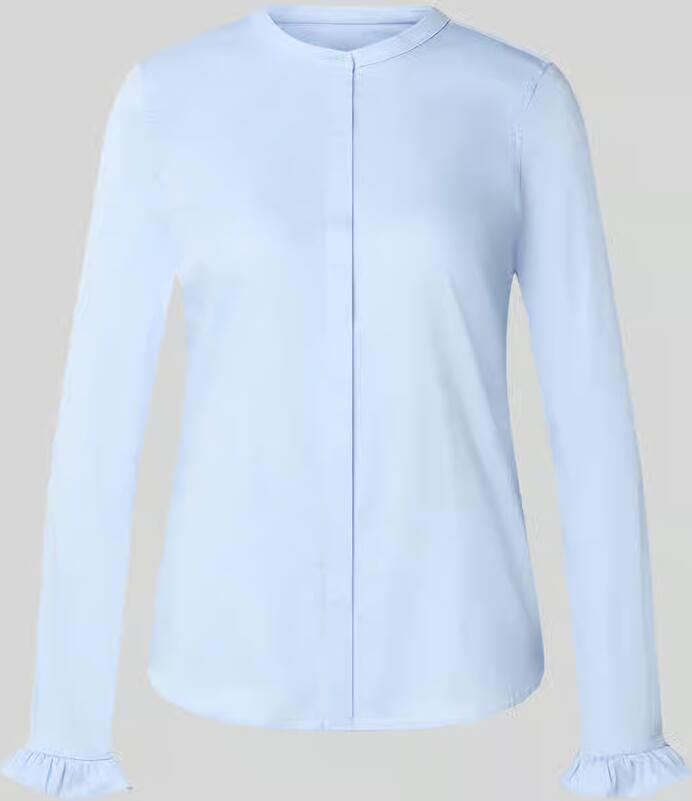 MOS MOSH Blouse met maokraag en mouwen met ruches model 'Mattie'