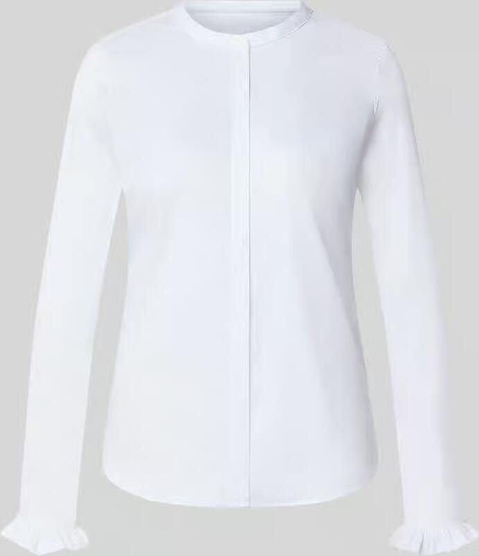 MOS MOSH Blouse met maokraag en mouwen met ruches model 'Mattie'
